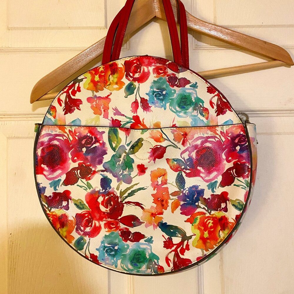 Round floral purse